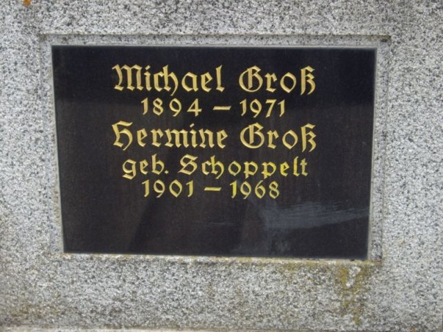 Gross Michael 1894-1971 Schoppelt Hermine 1901-1968 Grabstein